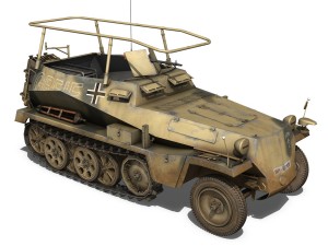sdkfz 250 3 - greif - half-track command variant 3D Model