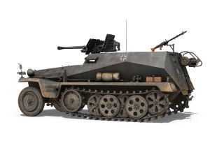 sd kfz 250 halftruck with spzb 41 pzgrendiv 3D मॉडल