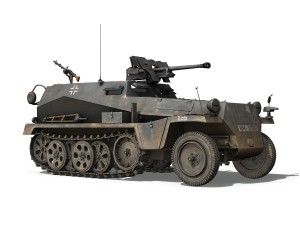 sd kfz 250 halftruck with spzb 41 pzgrendiv 3D मॉडल