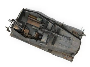 sd kfz 250 halftruck with spzb 41 pzgrendiv 3D Model