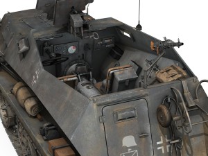 sd kfz 250 halftruck with spzb 41 pzgrendiv 3D मॉडल