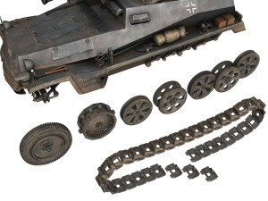 sd kfz 250 halftruck with spzb 41 pzgrendiv 3D मॉडल