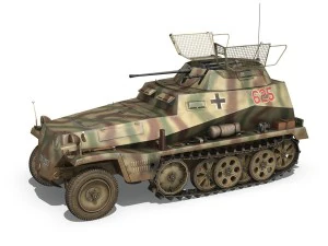 sd kfz 250 reconnaissance halftruck 12 ss pz 3D Model
