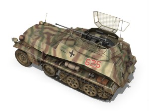 sd kfz 250 reconnaissance halftruck 12 ss pz 3D 模型