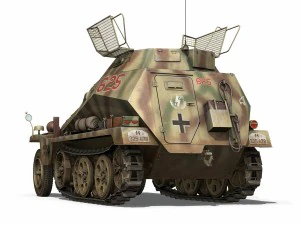 sd kfz 250 reconnaissance halftruck 12 ss pz 3D Model