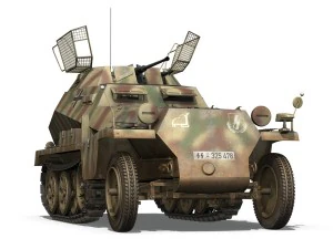 sd kfz 250 reconnaissance halftruck 12 ss pz 3D Model