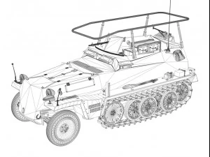 deutsches afrika korps dak collection 3D Model