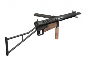 sten submachine collection 3D Model