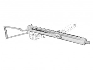 sten submachine collection 3D Model