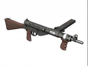 sten submachine collection 3D Model