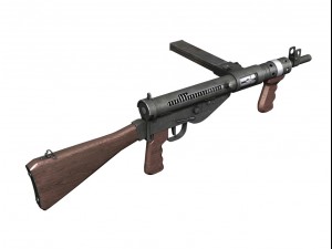 sten submachine collection 3D Model