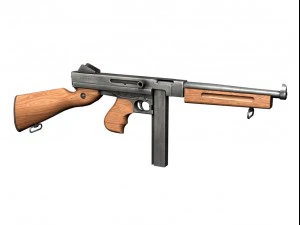 ww2 submachine collection 3D Model