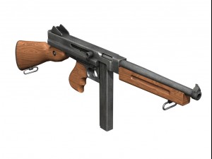 ww2 submachine collection 3D Модель
