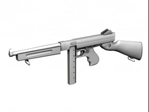 ww2 submachine collection 3D Model