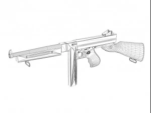 ww2 submachine collection 3D Model