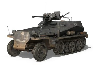 sdkfz 250 half truck collection 3D Model