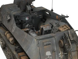 sdkfz 250 half truck collection 3D Model