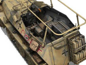 sdkfz 250 half truck collection 3D Model