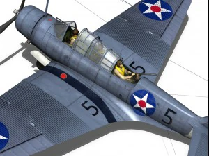 douglas tdb1 devastator 3D Model