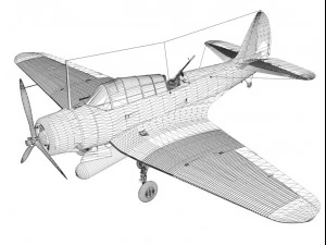 douglas tdb1 devastator 3D Model