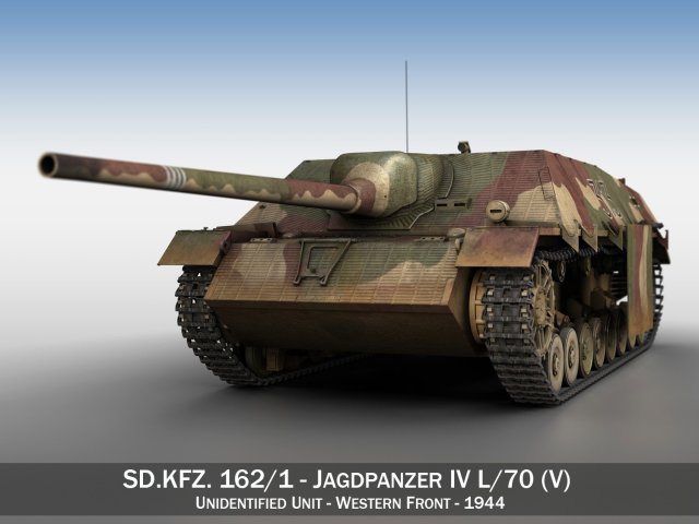 jagdpanzer iv l70 v late production 3D Model .c4d .max .obj .3ds .fbx .stl .blend 