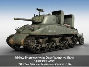 m4a1 Sherman &ndash; Adjutant des Lagers 3D Modell