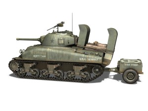 m4a1 sherman - aide de camp 3D Model