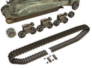 m4a1 sherman - aide de camp 3D Model