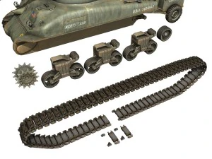 m4a1 sherman - aide de camp 3D Model