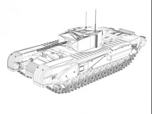 churchill mkiii kingforce 3D Модель