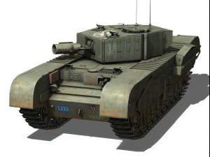 churchill mkiii avre 3D 모델