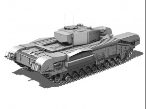 churchill mkiii avre 3D 모델