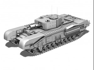 churchill mkiii avre 3D 모델