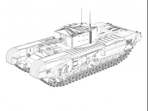 churchill mkiii avre 3D Model