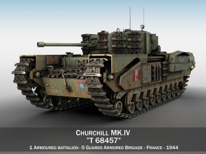 churchill mk iv - t68457 3Dモデル