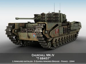 Churchill mk iv - t68457 3D Model