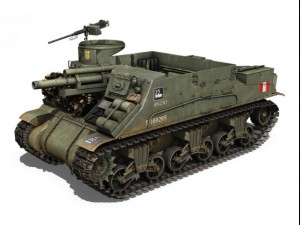 m7 priest - anzio - british army Modello 3D