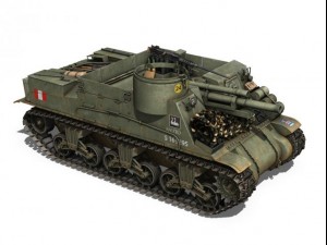 m7 priest - anzio - british army Modello 3D