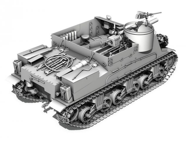 M7 Priest - Anzio - British Army 3D Модель In Артиллерия 3DExport