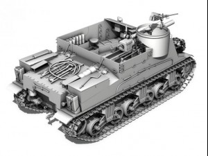 m7 priest - anzio - british army Modello 3D