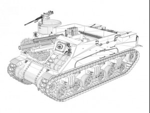 m7 priest - anzio - british army Modello 3D