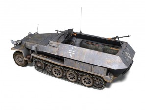 sdkfz 251 ausfc halftrack Modelo 3D