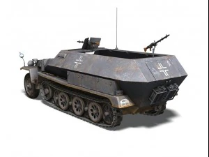 sdkfz 251 ausfc halftrack 3D Model