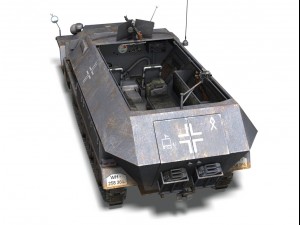 sdkfz 251 ausfc halftrack Modelo 3D