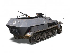 sdkfz 251 ausfc halftrack 3D Model