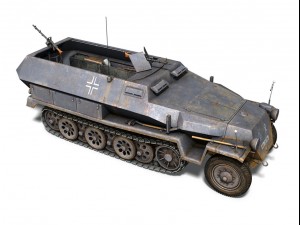 sdkfz 251 ausfc halftrack Modelo 3D