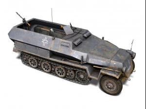 sdkfz 251 ausfc halftrack 3D Model