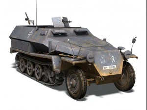 sdkfz 251 ausfc halftrack 3D Model