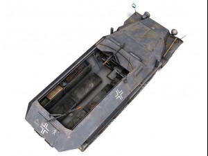 sdkfz 251 ausfc halftrack Modelo 3D