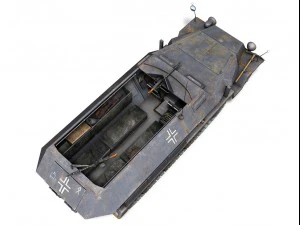sdkfz 251 ausfc halftrack 3D Model